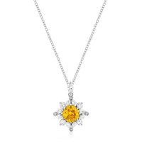 Thumbnail for Classic Sun Pendant in Rhodium Plated Pendants JGI   