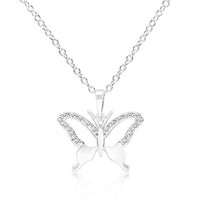 Thumbnail for Cubic Zirconia Butterfly Pendant Necklace Pendants JGI   