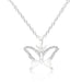Cubic Zirconia Butterfly Pendant Necklace Pendants JGI   