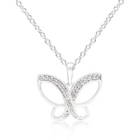Thumbnail for Dainty Butterfly Cubic Zirconia Pendant Necklace Pendants JGI   