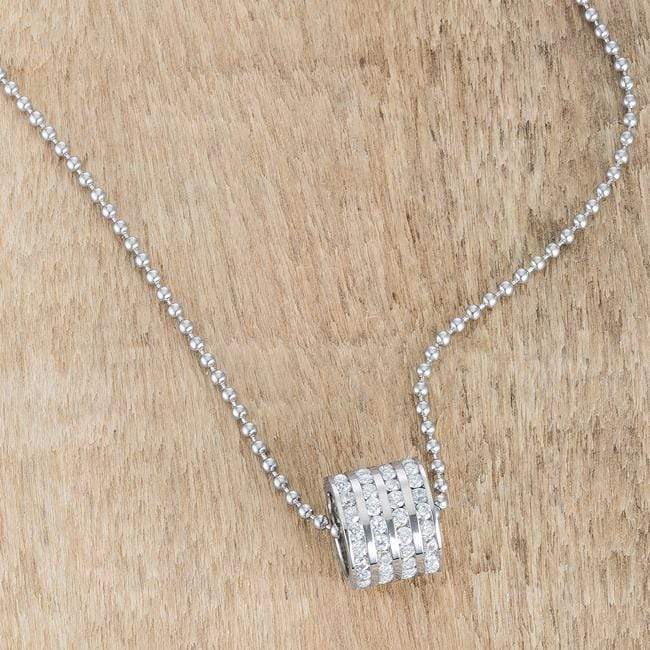 Dreya 1.1ct CZ Rhodium Stainless Steel Necklace Pendants JGI   
