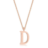 Thumbnail for Elaina Rose Gold Stainless Steel D Initial Necklace Pendants JGI   