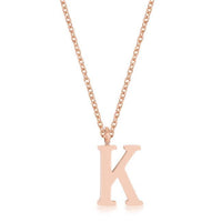 Thumbnail for Elaina Rose Gold Stainless Steel K Initial Necklace Pendants JGI   