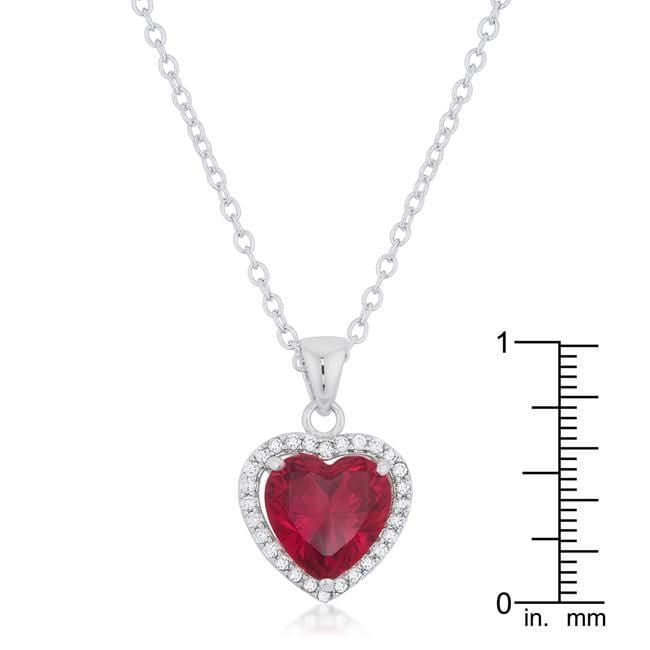 Garnet Red Heart Pendant Pendants JGI   