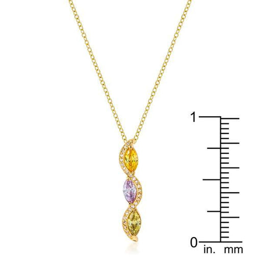 Golden Marquise Teardrop Pendant Pendants JGI   