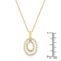 Thumbnail for Golden Oval CZ Pendant Pendants JGI   