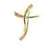 Golden Wavy Cross Pendant Pendants JGI   