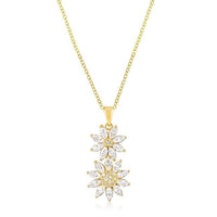 Thumbnail for Goldtone Dual Floral Pendant Pendants JGI   