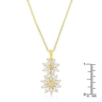 Thumbnail for Goldtone Dual Floral Pendant Pendants JGI   