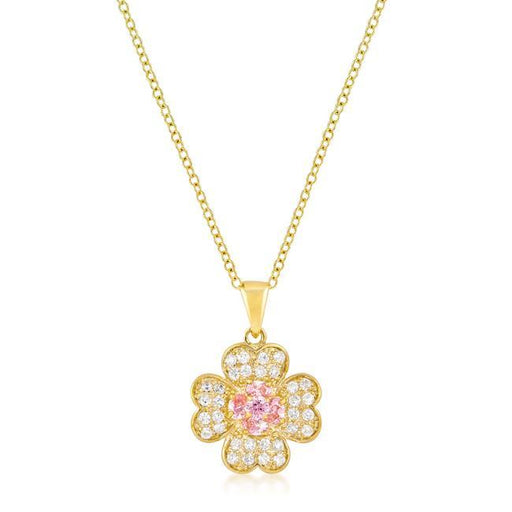 Goldtone Lucky Clover Pendant Pendants JGI   