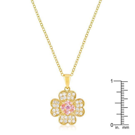 Goldtone Lucky Clover Pendant Pendants JGI   