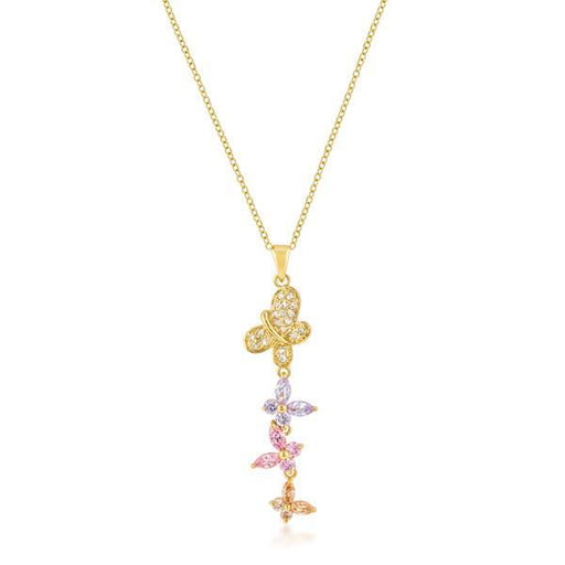 Goldtone Multi-Butterfly Pendant Pendants JGI   