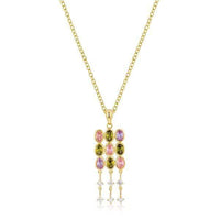 Thumbnail for Goldtone Oval CZ Crest Pendant Pendants JGI   