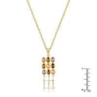 Thumbnail for Goldtone Oval CZ Crest Pendant Pendants JGI   