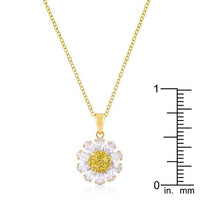 Thumbnail for Goldtone Purple and Yellow Cubic Zirconia Floral Pendant Pendants JGI   