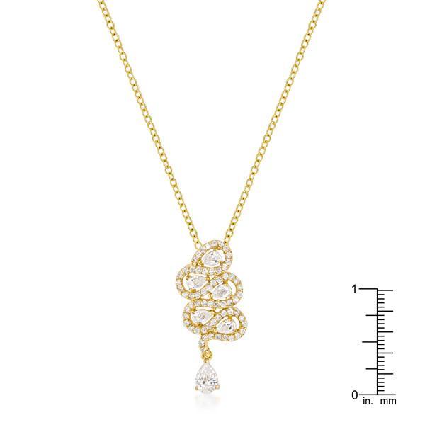 Goldtone Twisting Snake Pendant Pendants JGI   