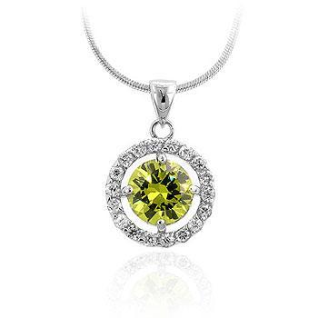 Green Cubic Zirconia Drop Pendant Pendants JGI   