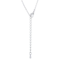 Thumbnail for Lovely Rhodium Necklace with CZ Disk Pendant Pendants JGI   