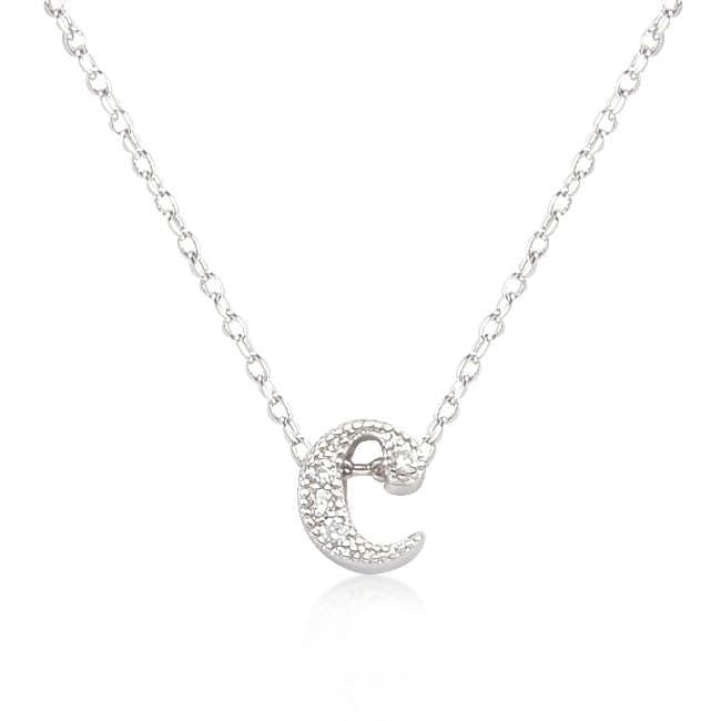 Micro-Pave Initial C Pendant Pendants JGI   