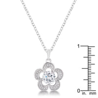 Thumbnail for 7mm Floral Cubic Zirconia Fashion Pendant Pendants JGI   