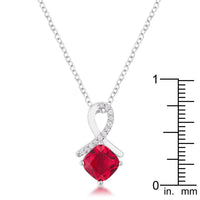 Thumbnail for 8mm Cushion Cut Cubic Zirconia Garnet Fashion Pendant Pendants JGI   