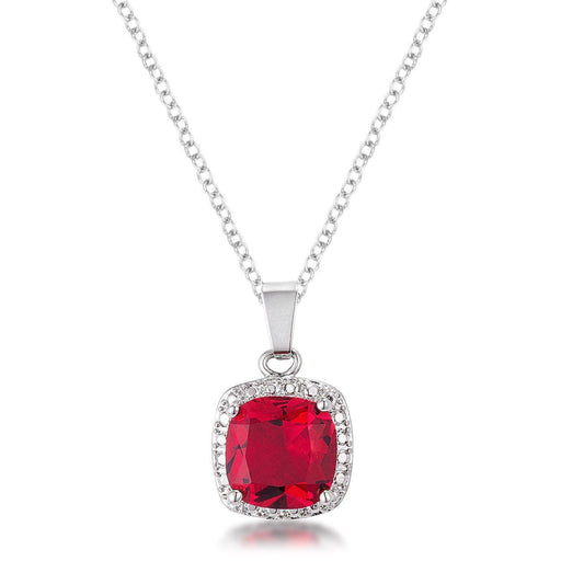 10mm Cushion Cut Garnet CZ Fashion Pendant Pendants JGI   