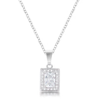 Thumbnail for 7mm Emerald Cut Cubic Zirconia Fashion Pendant Pendants JGI   