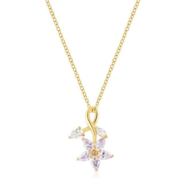 Purple Flower Drop Pendant Pendants JGI   