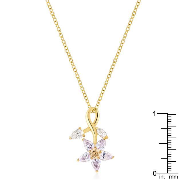 Purple Flower Drop Pendant Pendants JGI   