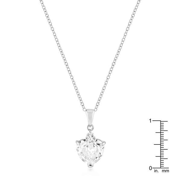Rhodium Plated Big Heart Pendant Pendants JGI   