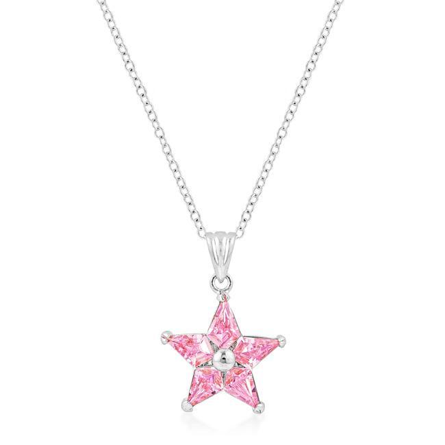 Rhodium Plated Fancy Star Pendant Pendants JGI   