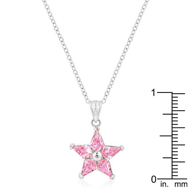 Rhodium Plated Fancy Star Pendant Pendants JGI   