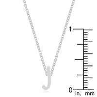 Thumbnail for Rhodium Plated Finish Initial J Pendant Pendants JGI   