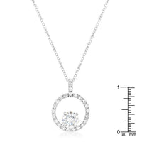 Thumbnail for Rhodium Plated Halo Elegance Pendant Pendants JGI   