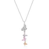 Thumbnail for Rhodium Plated Multi-Butterfly Pendant Pendants JGI   
