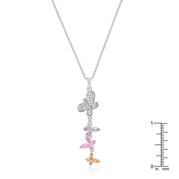Rhodium Plated Multi-Butterfly Pendant Pendants JGI   