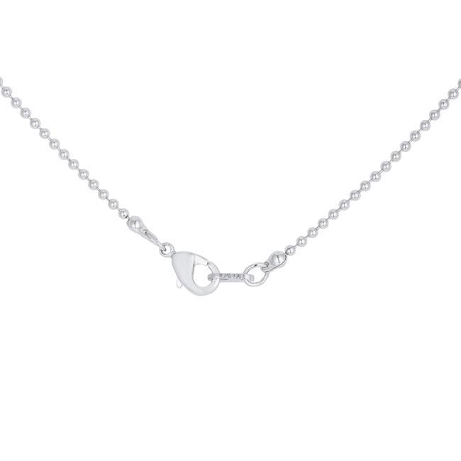 Tera 0.65ct CZ Rhodium Double Ring Drop Necklace Pendants JGI   
