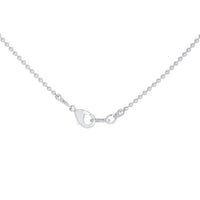 Thumbnail for Tera 0.65ct CZ Rhodium Double Ring Drop Necklace Pendants JGI   