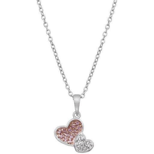 Two Hearts Pave Pendant Pendants JGI   