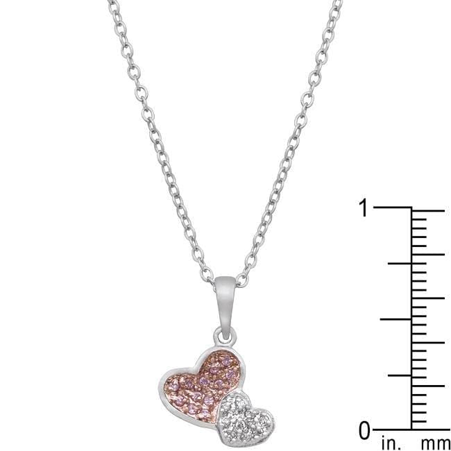 Two Hearts Pave Pendant Pendants JGI   