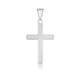 14k White Gold Flat Design Cross Pendant Pendants Angelucci Jewelry   