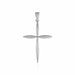 14k White Gold Rounded and Pointed Cross Pendant Pendants Angelucci Jewelry   