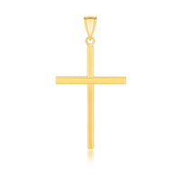 Thumbnail for 14k Yellow Gold Polished Flat Cross Pendant Pendants Angelucci Jewelry   