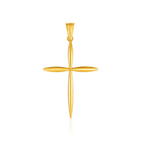 Thumbnail for 14k Yellow Gold Rounded and Pointed Cross Pendant Pendants Angelucci Jewelry   