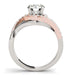 14k White And Rose Gold Bypass Diamond Engagement Ring (1 1/4 cttw) Rings Angelucci Jewelry   