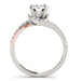 14k White And Rose Gold Bypass Shank Diamond Engagement Ring (1 1/3 cttw) Rings Angelucci Jewelry   