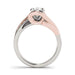 14k White And Rose Gold Bypass Shank Diamond Engagement Ring (1 1/8 cttw) Rings Angelucci Jewelry   