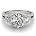 14k White Gold 3 Stone Split Pave Shank Diamond Engagement Ring (2 3/4 cttw) Rings Angelucci Jewelry   