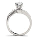14k White Gold Bypass Round Pronged Diamond Engagement Ring (1 5/8 cttw) Rings Angelucci Jewelry   
