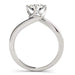 14k White Gold Bypass Style Solitaire Round Diamond Engagement Ring (1 cttw) Rings Angelucci Jewelry   